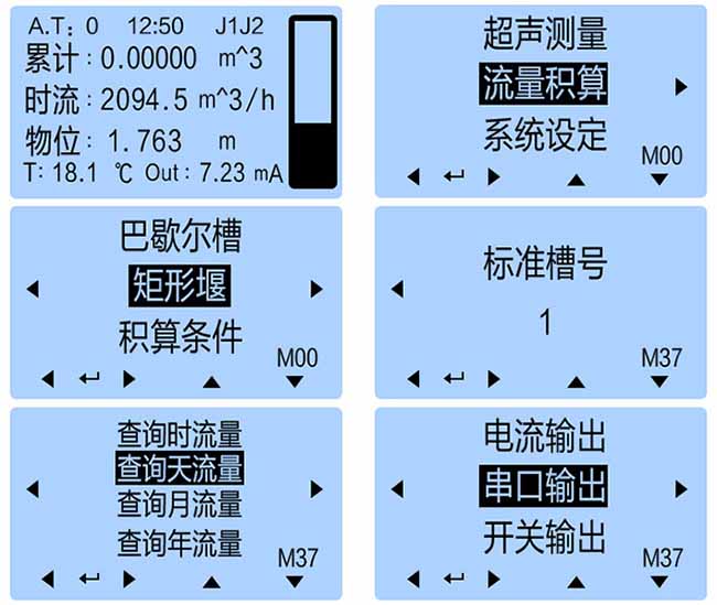 遠(yuǎn)傳超聲波流量計儀表顯示圖